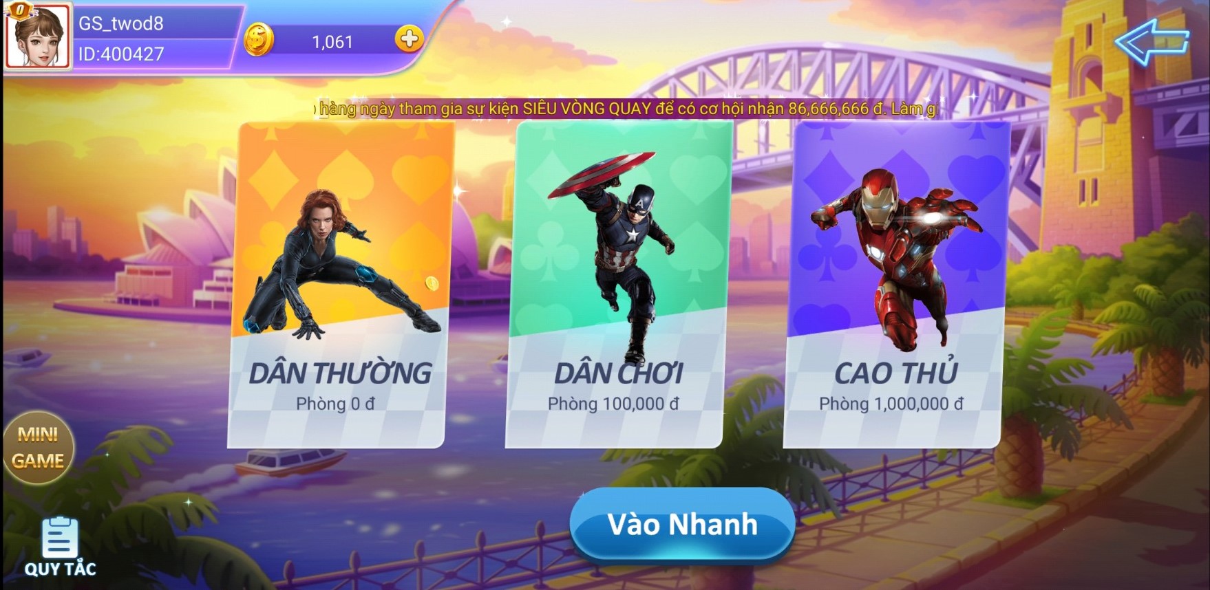 Sảnh game avengers awin68